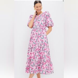 Tuckernuck Pink Floral Midi Dress